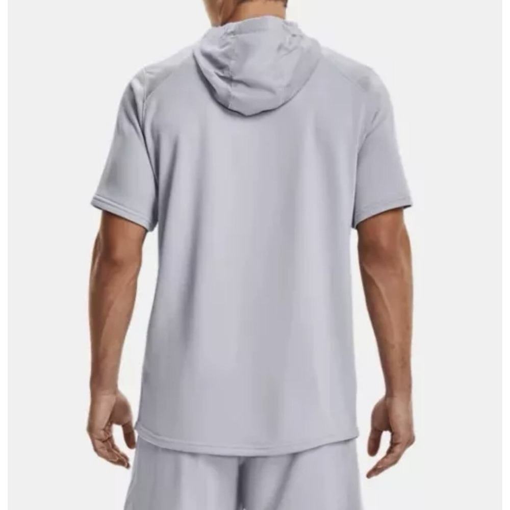 Under Armour Men's Command Short Sleeve Hoodie S Gray Lightweight  1/4 Zip NWT‎ - Picture 2 of 8